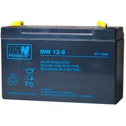 Akumulator MW Power MW 12-6/MW 12-6L 6V 12Ah, żywotość 6-9 lat